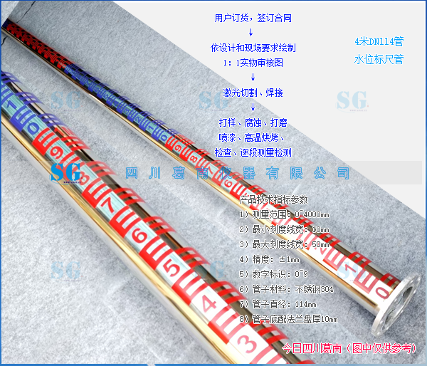 4m长φ114mm不锈钢水位管[20260901]产品销售