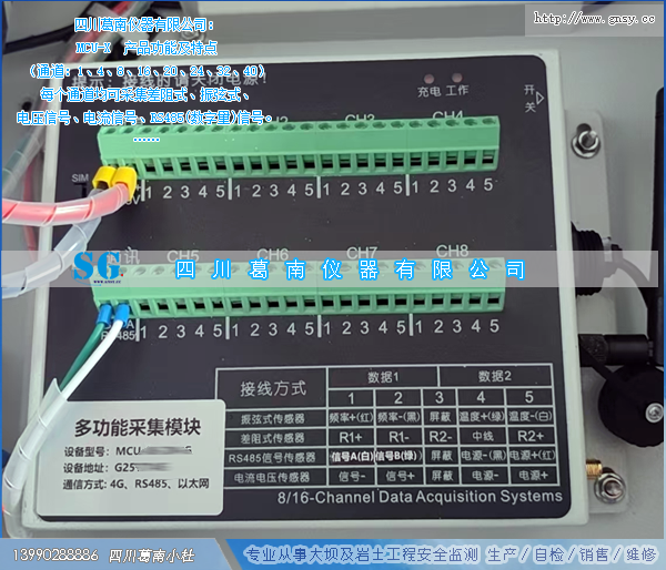 MCU-X型智能采集终端产品参数