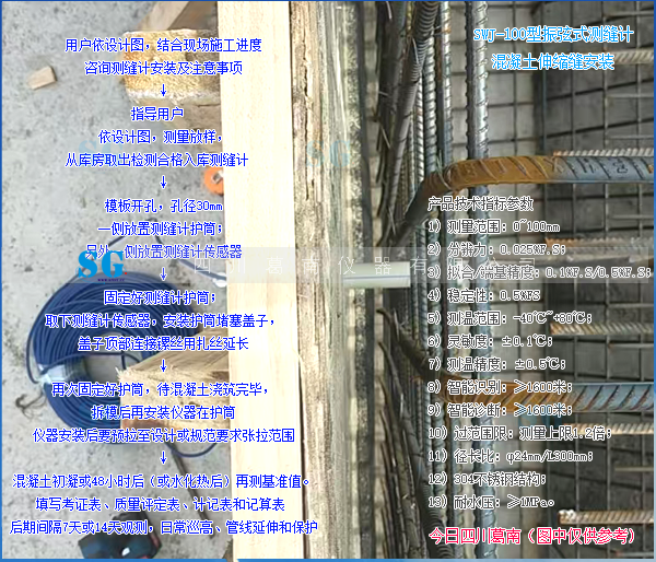 远程指导用户振弦式测缝计安装[20260814]